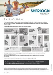 Trip of a lifetime brochure - Sherlock Wealth